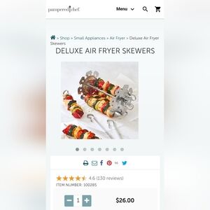 Pampered Chef Air Fryer Skewers NEW IN ORIGINAL BOX